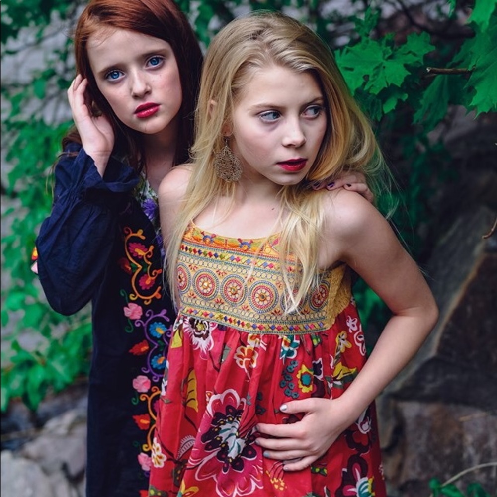 Floral Geometric Midi Dress